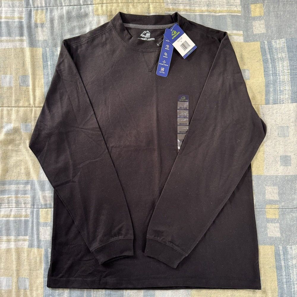 Alpine Lakes Black Super Soft Medium Long Sleeve T-Shirt